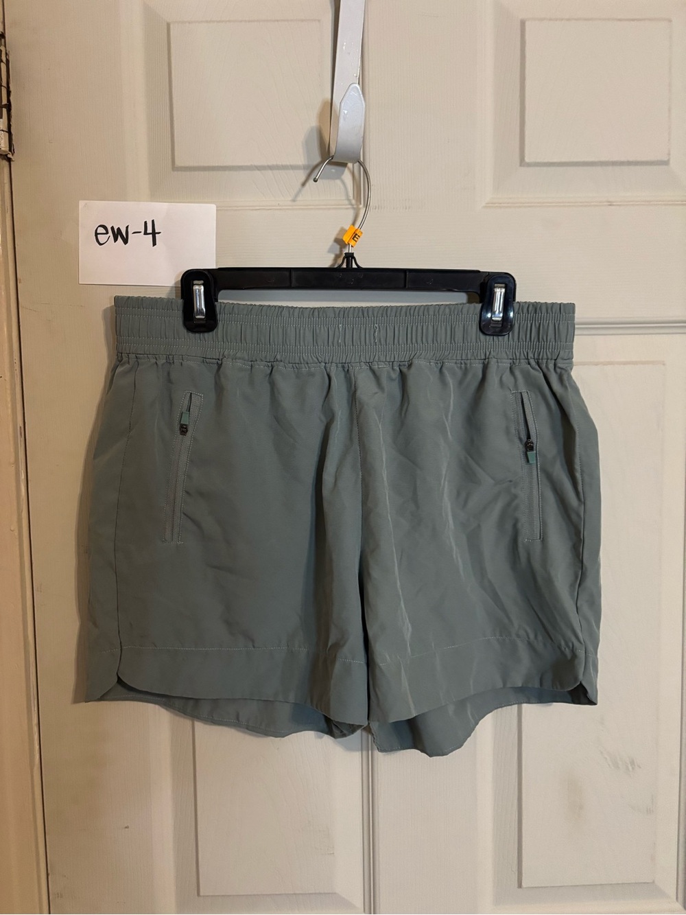 Women’s Athletic Shorts - Sage Green Elastic Waist